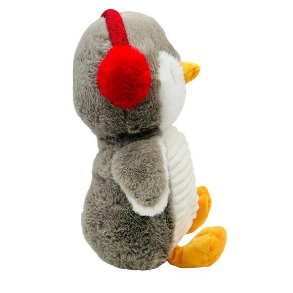 Spark Create Imagine Penguin Plush Gray Stuffed Animal Rattles Crinkle Wings - Picture 3 of 9